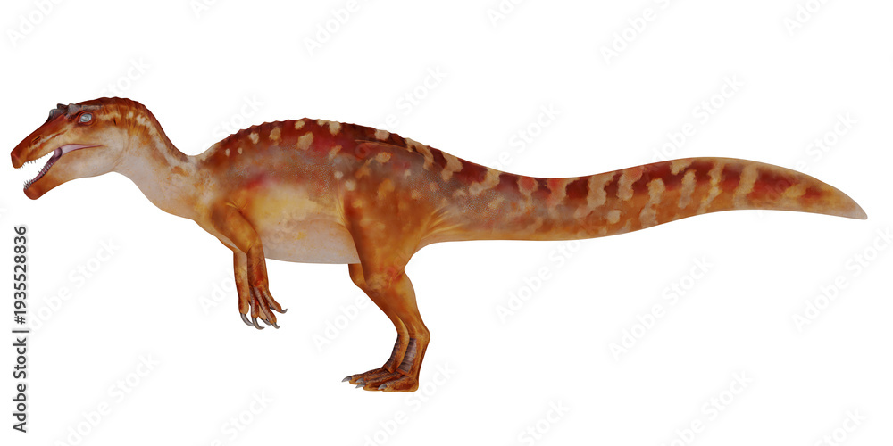 Naklejka premium Detailed rendering of a Tyrannosaurus rex dinosaur.