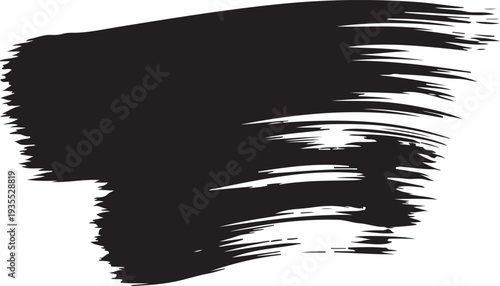 Grunge badge brush, hand drawn black sticker