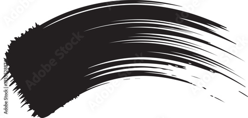 Grunge badge brush, hand drawn black sticker