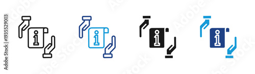 Data Protection icon set multiple style collection