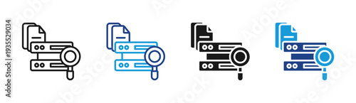 Document Automation icon set multiple style collection