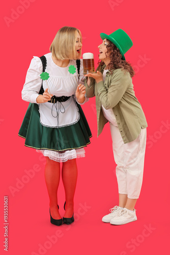 Portrait of women with beer...