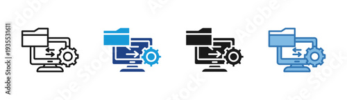 System Automation icon set multiple style collection