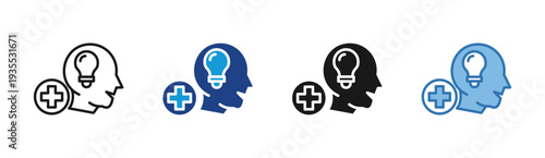 Healthcare Innovation icon set multiple style collection