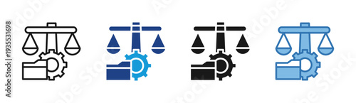 Process Optimization icon set multiple style collection