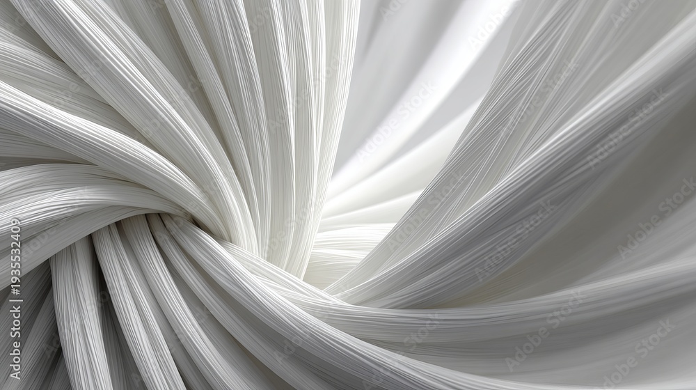 Fototapeta premium Elegant Flowing Curves with Textured Surfaces, Creating a Serene and Luminous Artistic Composition