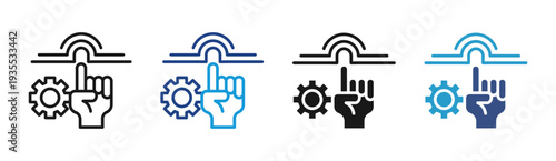 Smart Automation icon set multiple style collection