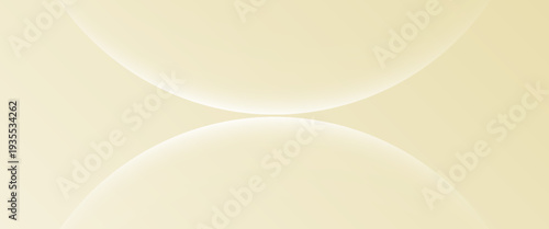 Elegant Minimalist Beige Curve Background. A sophisticated vector illustration featuring soft, luminous overlapping arcs in warm cream and ivory tones. This clean, organic composition