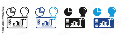 Insight Dashboard icon set multiple style collection