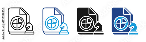 Market Analysis icon set multiple style collection
