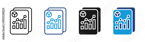 Predictive Analytics icon set multiple style collection