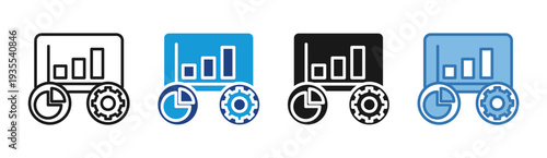 Performance Management icon set multiple style collection