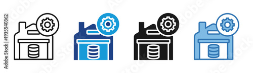 Enterprise Analytics icon set multiple style collection