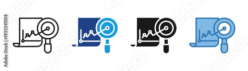 Trend Analysis icon set multiple style collection