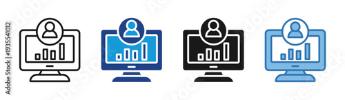 Performance Dashboard icon set multiple style collection