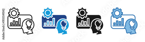 Intelligent Strategy icon set multiple style collection