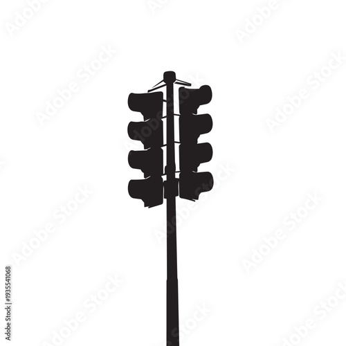 traffic light on a white background