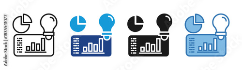 Insight Dashboard icon set multiple style collection