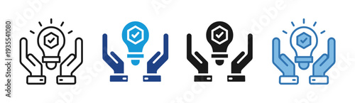 Innovation Strategy icon set multiple style collection