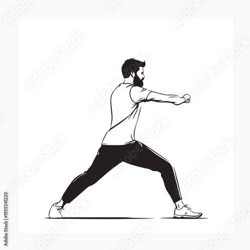 silhouette of a man exercising