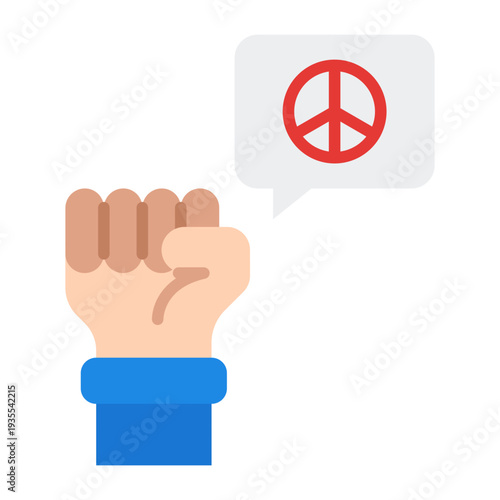 Freedom from Violence Human Rights Flat Icon