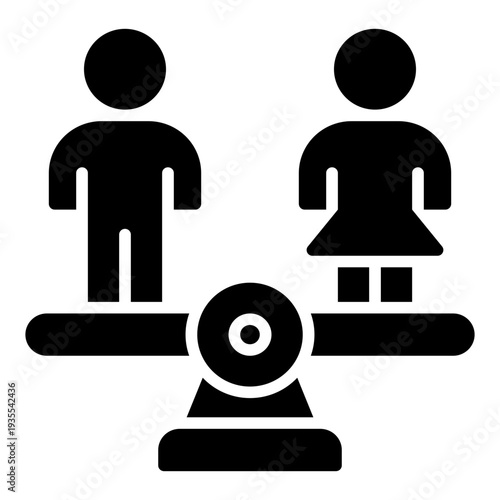 Gender Equality Human Rights Glyph Icon