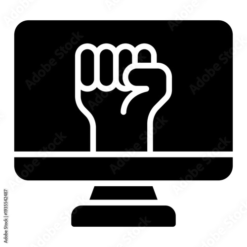 Digital Rights Human Rights Glyph Icon