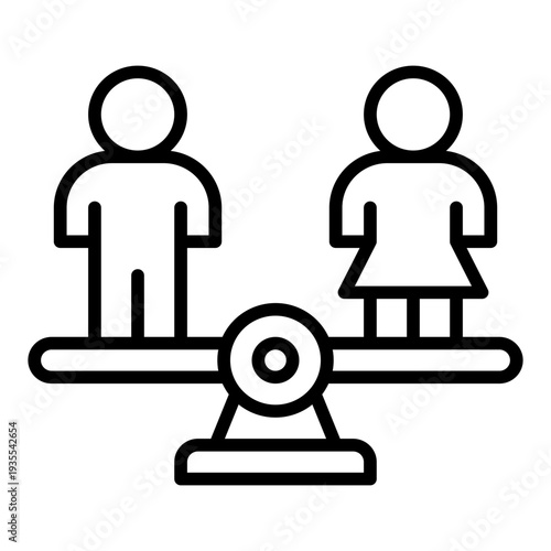 Gender Equality Human Rights Line Icon