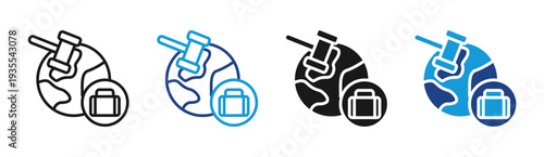 Global Auction icon set multiple style collection