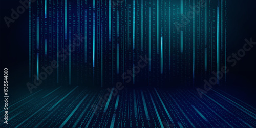 Stream of binary code design vector