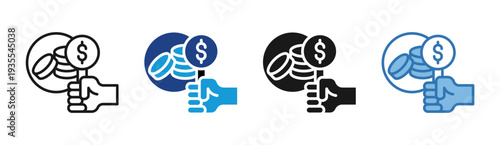 Price Offer icon set multiple style collection