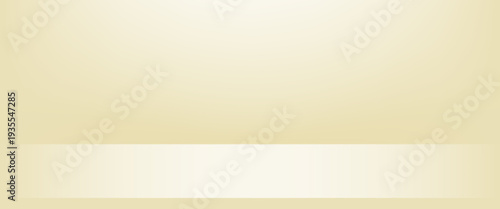 Minimalist Beige Studio Podium Background. An elegant vector 3D scene with a clean floor and wall in soft cream tones. Ideal for product presentation, luxury cosmetic mockups, and neutral web banners.