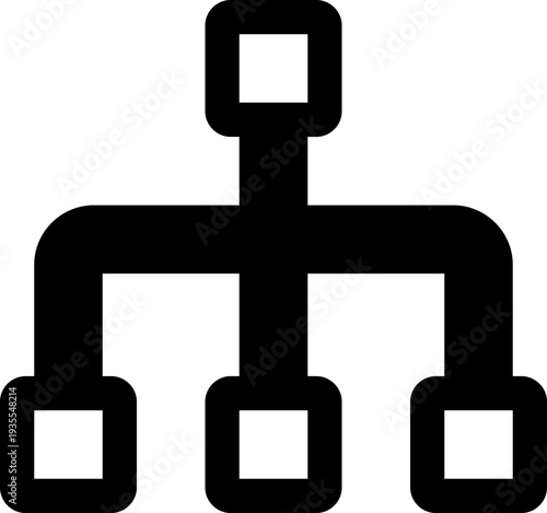 Hierarchical structure diagram representing organization or data flow.