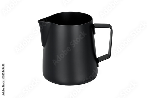 Black matte milk frothing pitcher for espresso