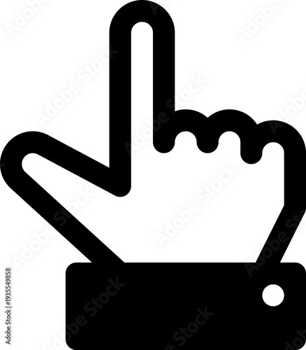 Cursor Hand Icon Pointing Forward.