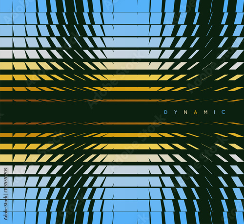 An image of multiple rectangular and square shapes with transition effects. Dynamic gradient background. Cover design template. Vector for brochure, poster, cover, card, presentation, flyer or banner.