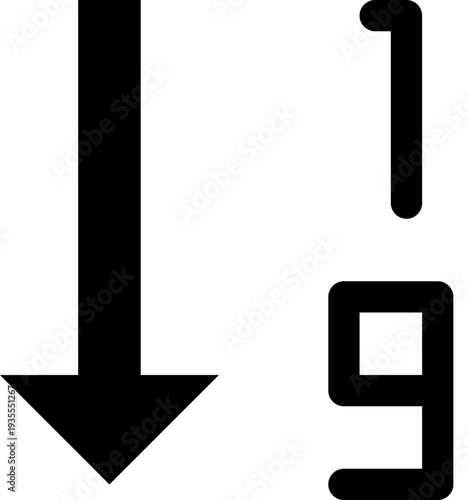 Minimalist Black and White Geometric Arrow Design