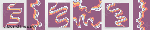 Wavy lines in perspective. Curved ribbons. Abstract background. Design for banner, flyer, poster, cover or brochure.