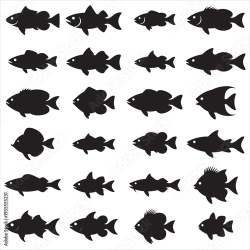 Barramundi Fish Silhouette Clipart