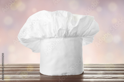 Chef's hat on table against...