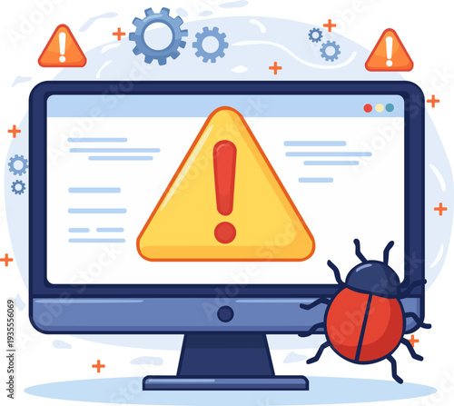 Software Bug Error Warning