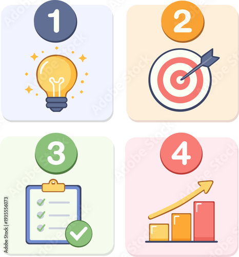 Business Strategy Icon Set