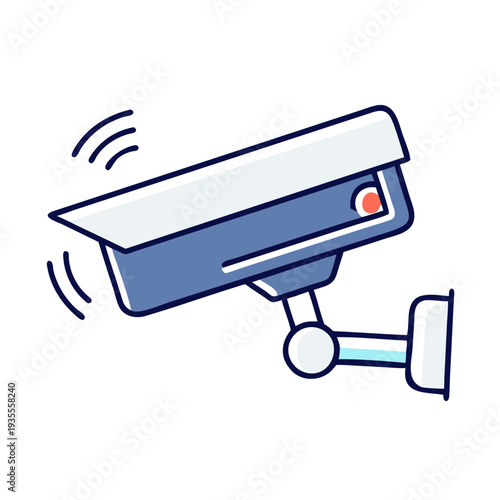 Security camera surveillance sign with motion detection feature  