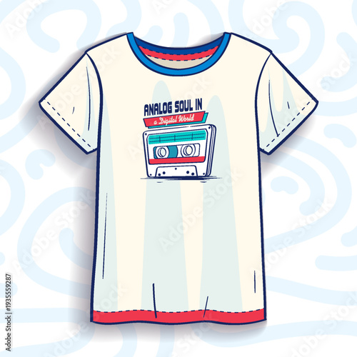 Analog Soul Cassette TShirt Vector