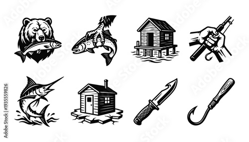 Fishing Hunting Nature Graphic Collection