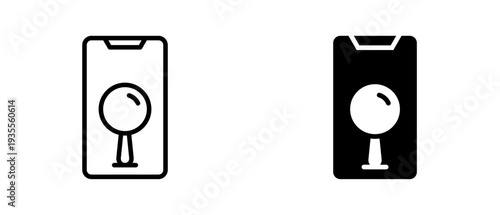 Phone icon set with style outline and solid. vector simple elements for design and presentation.