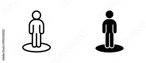 Person icon set with style outline and solid. vector simple elements for design and presentation.