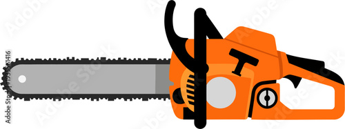 Chainsaw Equipment Icon for Forestry and Maintenance