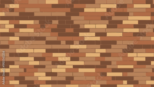 Seamless brown and tan brick wall texture with various shades of earthen tones, ideal for architectural backgrounds and masonry projects.