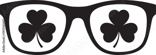 St Patricks Day glasses with shamrocks on lenses  fun accessory for celebrations and Irish holiday